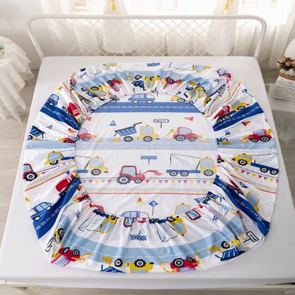 Imagem de Conjunto de lençóis Axolotl Cars Twin para meninos com 1 fronha ajustada, 1 plana