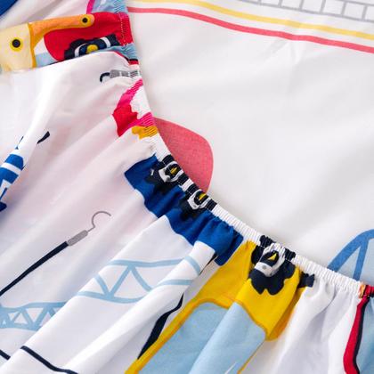 Imagem de Conjunto de lençóis Axolotl Cars Twin para meninos com 1 fronha ajustada, 1 plana