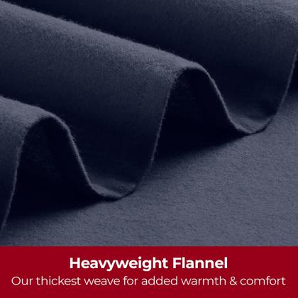 Imagem de Conjunto de lençóis de flanela Mellanni, 4 peças, 180 g/m2, algodão Queen