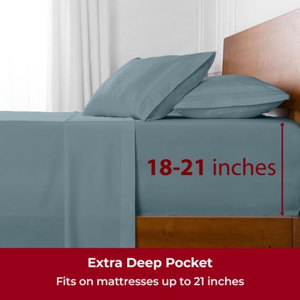 Imagem de Conjunto de lençóis Mellanni Extra Deep Pocket Twin XL - 3 peças