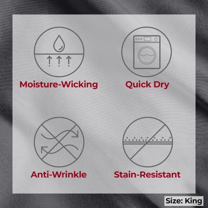 Imagem de Conjunto de lençóis Mellanni Iconic Collection King Size Grey