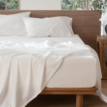 Imagem de Conjunto de lençóis MooMee 100% algodão lavado e linho Like Full