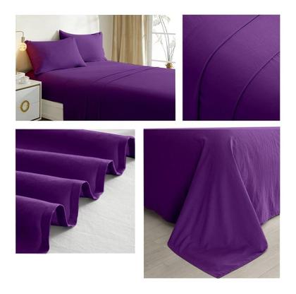 Imagem de Conjunto de lençóis roxo 2.0 quadrados (Queen), com 144 fios