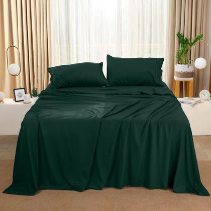 Imagem de Conjunto de lençóis Utopia Bedding King Size, 4 peças de microfibra escovada