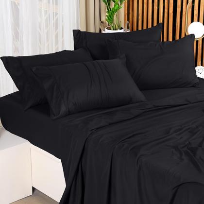 Imagem de Conjunto de lençóis Utopia Bedding Queen Size, pacote com 10 unidades de microfibra escovada