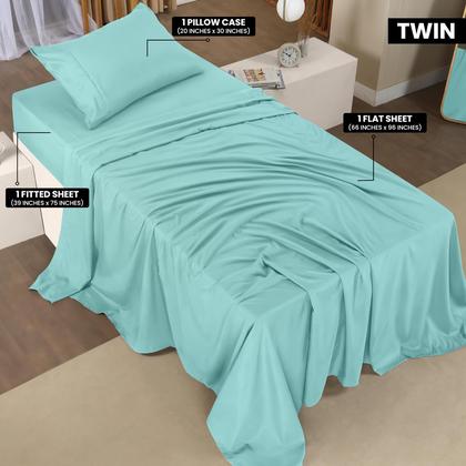 Imagem de Conjunto de lençóis Utopia Bedding Twin Brushed Microfiber 3 peças