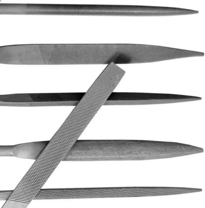Imagem de Conjunto De Limas Agulha 6 Unidades Variadas Redonda Chata Triangular Profissional
