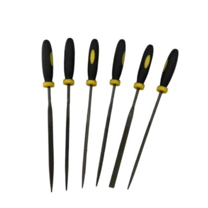 Imagem de Conjunto De Limas Agulha 6 Unidades Variadas Redonda Chata Triangular Profissional