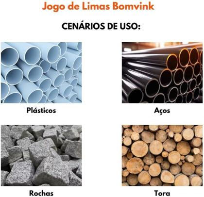Imagem de Conjunto De Limas Agulha 6 Unidades Variadas Redonda Chata Triangular Profissional