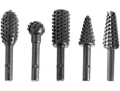 Imagem de Conjunto De Limas Rotativas Para Desbaste E Acabamento Em Madeira 1/4 Polegadas 