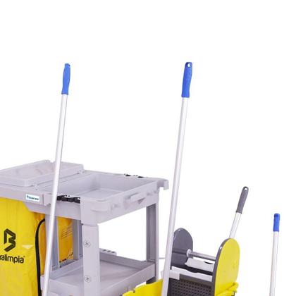 Imagem de Conjunto de Limpeza Completo  NYKT03 Amarelo com Sistema 2 Águas Cabo Alumínio Bralimpia