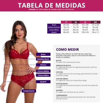 Imagem de Conjunto de Lingerie em Tule e Renda Sem Bojo Estilo Sedutor - VC5036