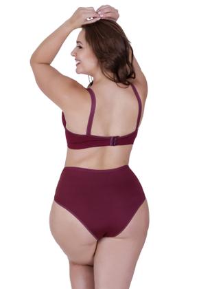 Imagem de Conjunto de Lingerie Plus Size Sutiã Reforçado com Bojo Calcinha Cós Alto -c15 CONJUNTO CAROLINA