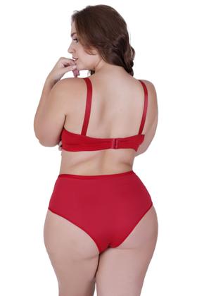 Imagem de Conjunto de Lingerie Plus Size Sutiã Reforçado e Calcinha Cós Alto - c2 CAROLINA