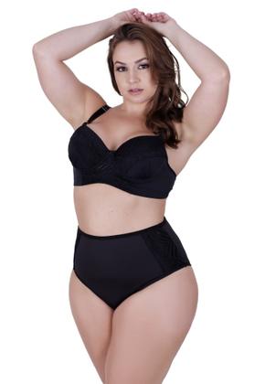 Imagem de Conjunto de Lingerie Plus Size Sutiã Reforçado e Calcinha Cós Alto - c2 CAROLINA