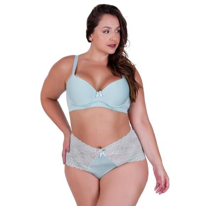 Imagem de Conjunto de Lingerie Plus Size Sutiã Reforçado e Calcinha Renda - c15 PAULA