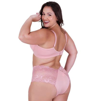 Imagem de Conjunto de Lingerie Plus Size Sutiã Reforçado e Calcinha Renda - c15 PAULA