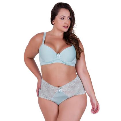 Imagem de Conjunto de Lingerie Plus Size Sutiã Reforçado e Calcinha Renda - c15 PAULA