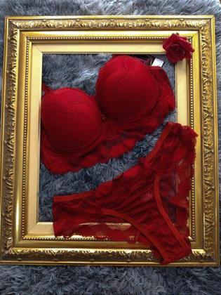 Imagem de Conjunto de Lingerie Plus Size VIH PLUS com Renda e Laço