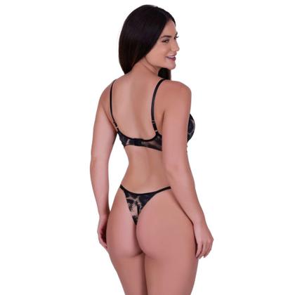 Imagem de Conjunto de Lingerie sem Bojo Onça e Vaquinha Animal Print - c1 CONJUNTO DUDA