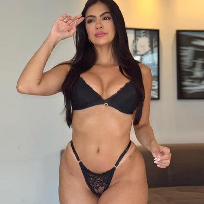 Imagem de Conjunto De Lingerie Sensual Sem bojo Renda Fio Sexy