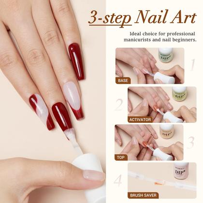 Imagem de Conjunto de líquidos Dip Powder AZUREBEAUTY 15 ml/0,5 onças com base/camada superior