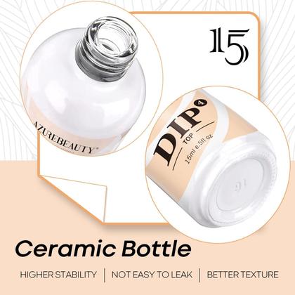 Imagem de Conjunto de líquidos Dip Powder AZUREBEAUTY 15 ml/0,5 onças com base/camada superior