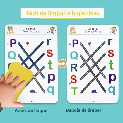 Imagem de Conjunto de Livro de Trabalho Mágico Reutilizável para Crianças - com Canetas