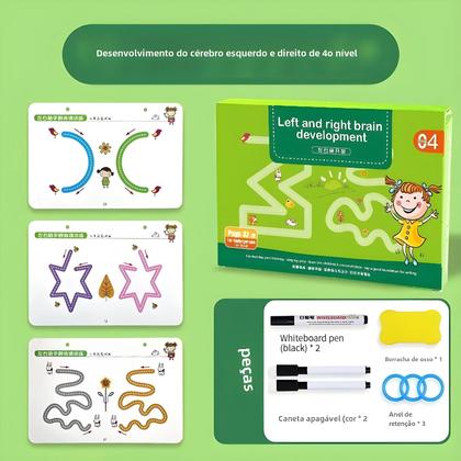 Imagem de Conjunto de Livro de Trabalho Mágico Reutilizável para Crianças - com Canetas