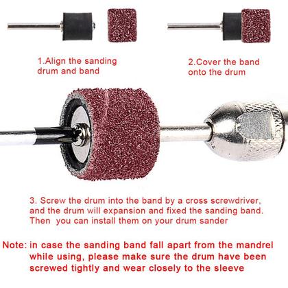 Imagem de Conjunto de lixadeiras de tambor AUSTOR 384 peças com 360 faixas de lixar unhas