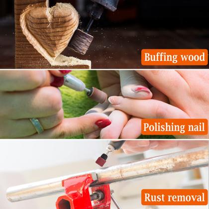 Imagem de Conjunto de lixadeiras de tambor AUSTOR 384 peças com 360 faixas de lixar unhas