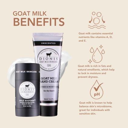 Imagem de Conjunto de loções para cuidados com os pés para cuidados com os pés Dionis Goat Milk sem perfume