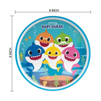 Imagem de Conjunto de louças Zak Designs Baby Shark, prato de 20 cm, tigela de 15 cm