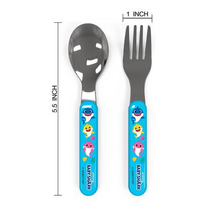 Imagem de Conjunto de louças Zak Designs Baby Shark, prato de 20 cm, tigela de 15 cm