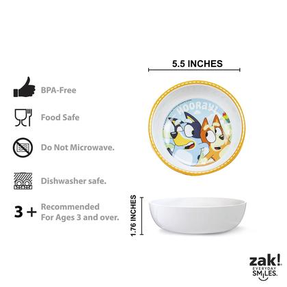 Imagem de Conjunto de louças Zak Designs Bluey Kids de 6 peças sem BPA
