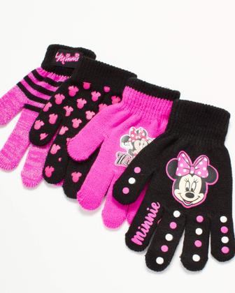 Imagem de Conjunto de luvas Disney para crianças e meninas Minnie Mouse de 4 a 7 anos