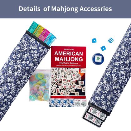 Imagem de Conjunto de Mahjong americano GUSTARIA 166 azulejos acrílicos premium