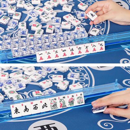 Imagem de Conjunto de Mahjong americano GUSTARIA 166 azulejos acrílicos premium