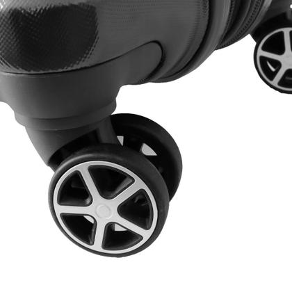 Imagem de Conjunto de Malas de Viagem Expansível em ABS IKA Flex, Cadeado TSA Rodas Duplas 2Pcs P/M Preto