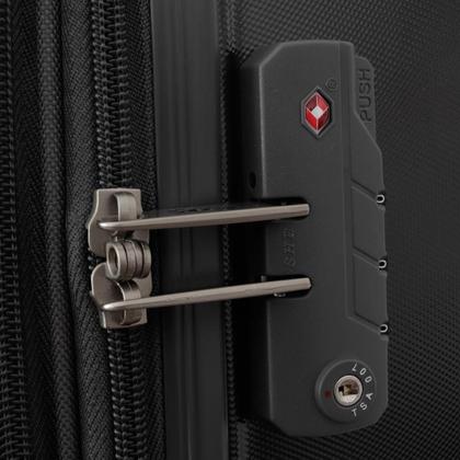 Imagem de Conjunto de Malas de Viagem Expansível em ABS IKA Flex, Cadeado TSA Rodas Duplas 2Pcs P/M Preto