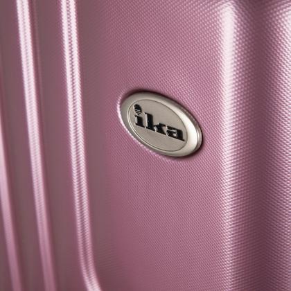 Imagem de Conjunto de Malas de Viagem Expansível em Abs Ika Flex Cadeado Tsa Rodas Duplas 2pcs P/m Rosê