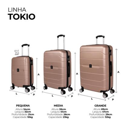 Imagem de Conjunto de malas de viagem PMG Tokio Swiss Move Rose