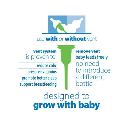 Imagem de Conjunto de Mamadeiras Dr. Brown's Options+ Natural Flow Anti-Cólica - Azul