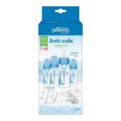 Imagem de Conjunto de Mamadeiras Dr. Brown's Options+ Natural Flow Anti-Cólica - Azul