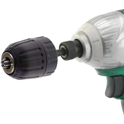 Imagem de Conjunto De Mandril Sem Chave De 0.8mm-10mm Com Adaptador De Encaixe Rápido Hexagonal 3/8-24UNF Para