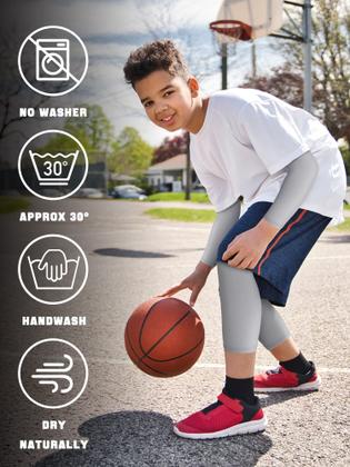 Imagem de Conjunto de mangas de compressão para braços e pernas para crianças de 3 a 9 anos