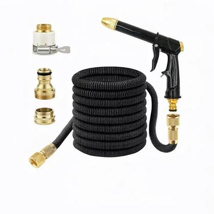 Imagem de Conjunto De Mangueira Mágica Expansível De Alta Pressão Com Pistola De Pulverização Para Lavagem De