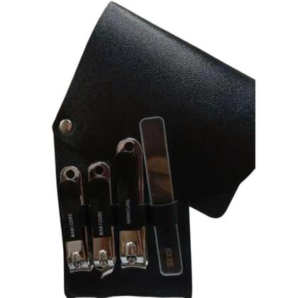 Imagem de Conjunto de Manicure Unissex de Luxo Inox_Estojo Preto - Smactudo