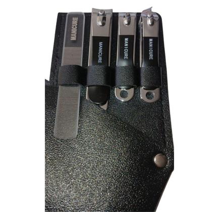 Imagem de Conjunto de Manicure Unissex de Luxo Inox_Estojo Preto - Smactudo