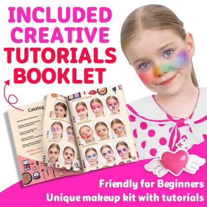Imagem de Conjunto de maquiagem Hollyhi 41 unidades para meninas de 3 a 12 anos com estojo